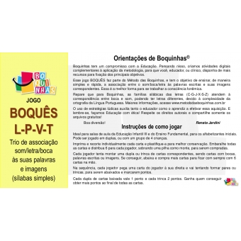 Boquês de Sílabas  Simples - MDB