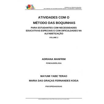 Atividades Boquinhas - Volume 2 - crianças com necessidades especiais - MDB