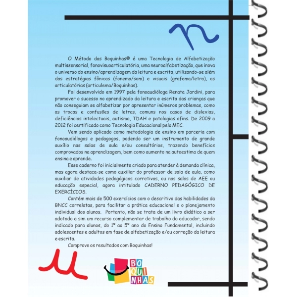 Caderno Pedagógico de Exercícios do Método das Boquinhas