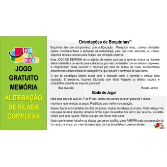 Memória de Aliteração de Sílabas Complexas