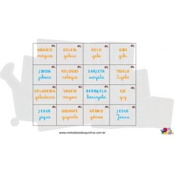 Bingo de JE-JI – GE-GI Fixação ortográfica - MDB