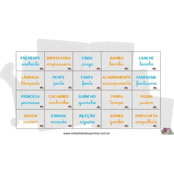 BINGO DE AN – AM (e demais vogais) Fixação ortográfica e fonoarticulatória - MDB