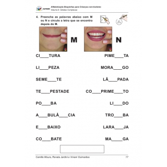 Vol 6: Sílabas Complexas - Alf Boquinhas p/Crianças c/Autismo - MDB