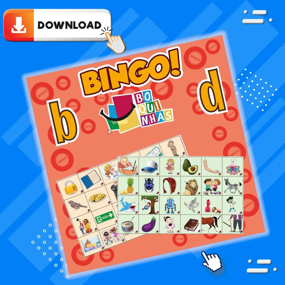 Bingo de b - d - Fixação ortográfica - MDB
