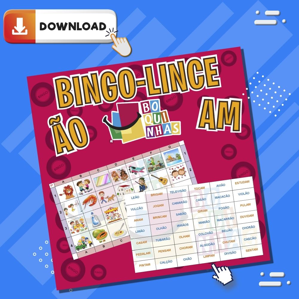 Bingo - Lince de AM-ÃO - Fixação ortográfica - Sílabas Tônicas - MDB