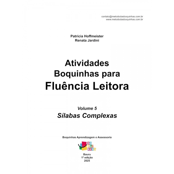 Fluência Leitora: Vol 5: Sílabas Complexas