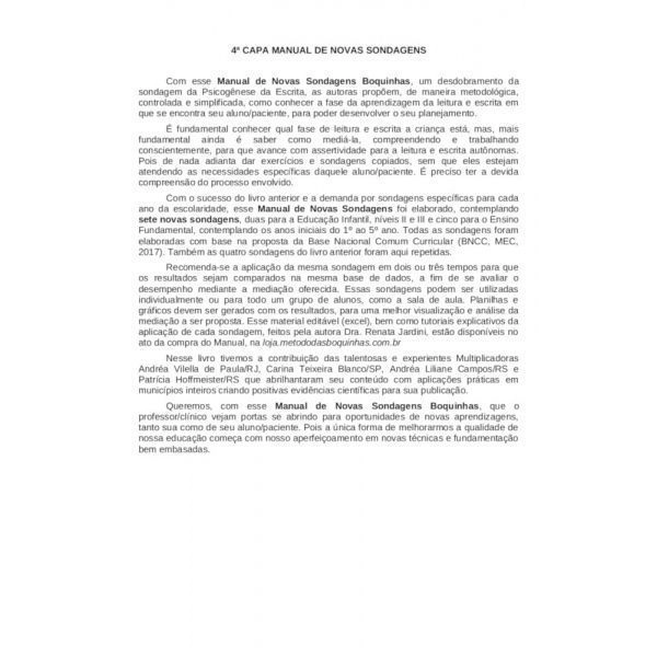 Manual de Novas Sondagens Boquinhas e mediações nas fases de escrita