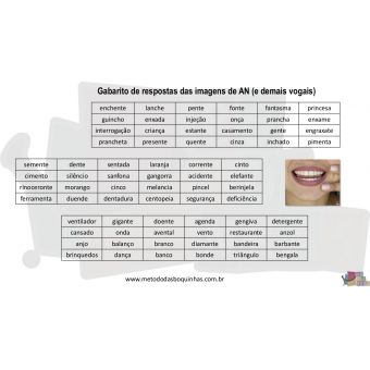 BINGO DE AN – AM (e demais vogais) Fixação ortográfica e fonoarticulatória - MDB